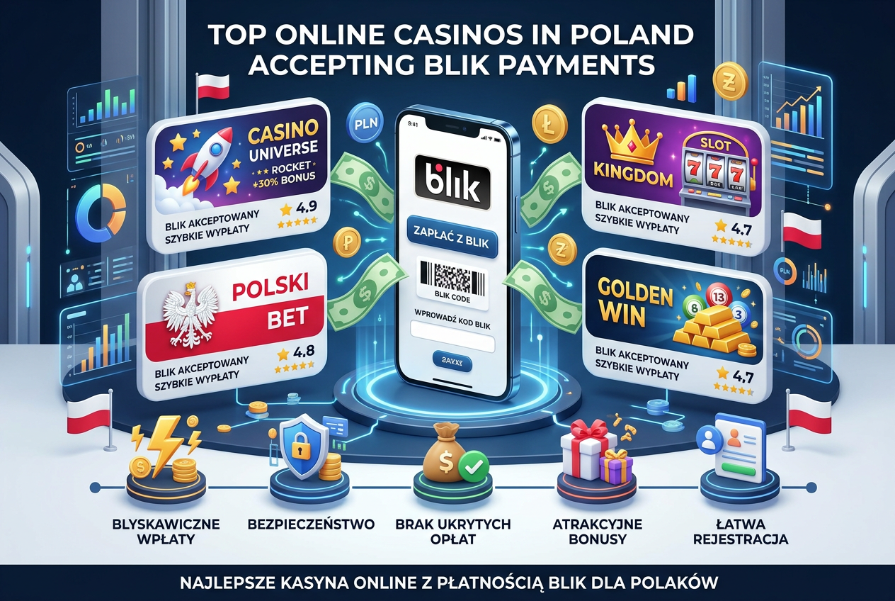 Ranking kasyn z płatnością BLIK 2026